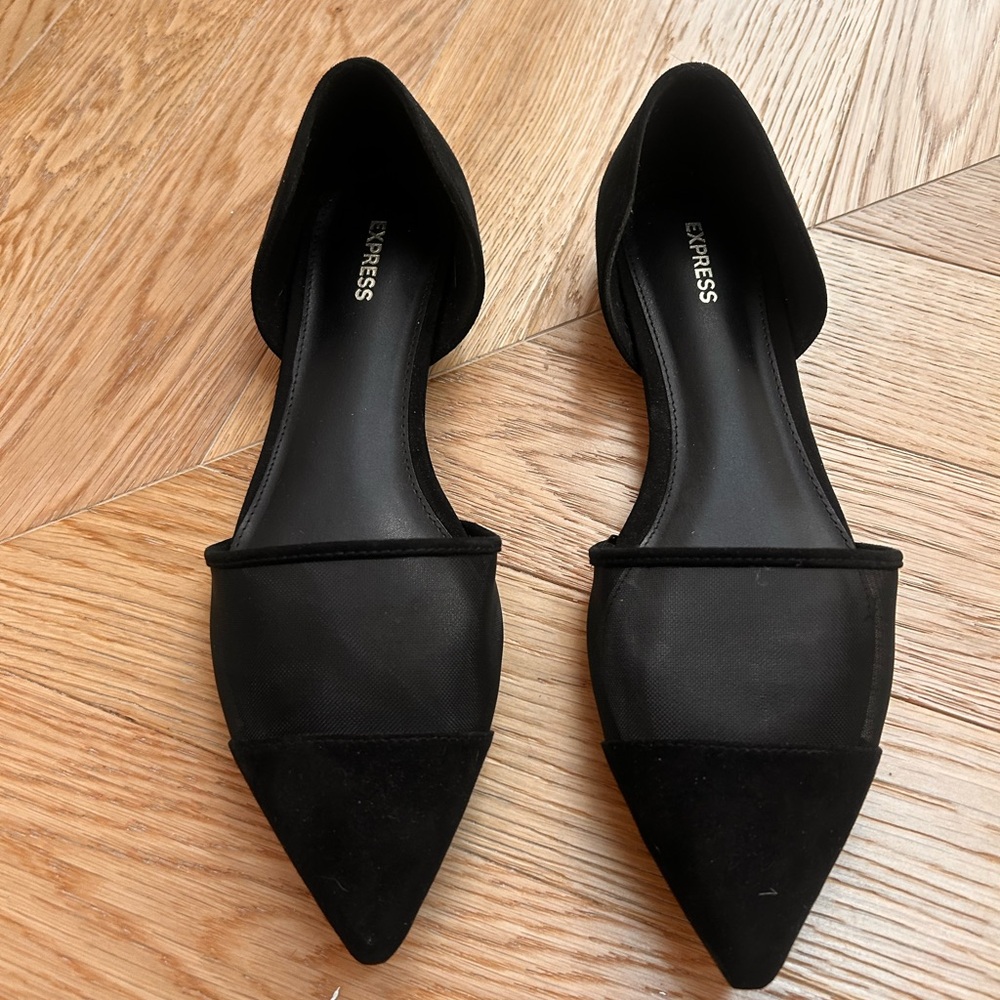 Express Women's Elegant Black Pointed Flats